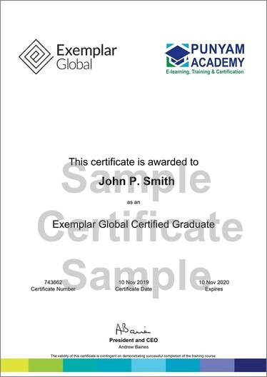 Exemplar Global Graduation Certificate