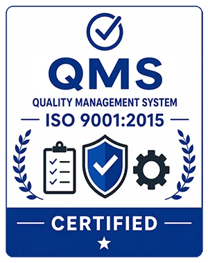 ISO 9001:2015 Quality Management System Certified