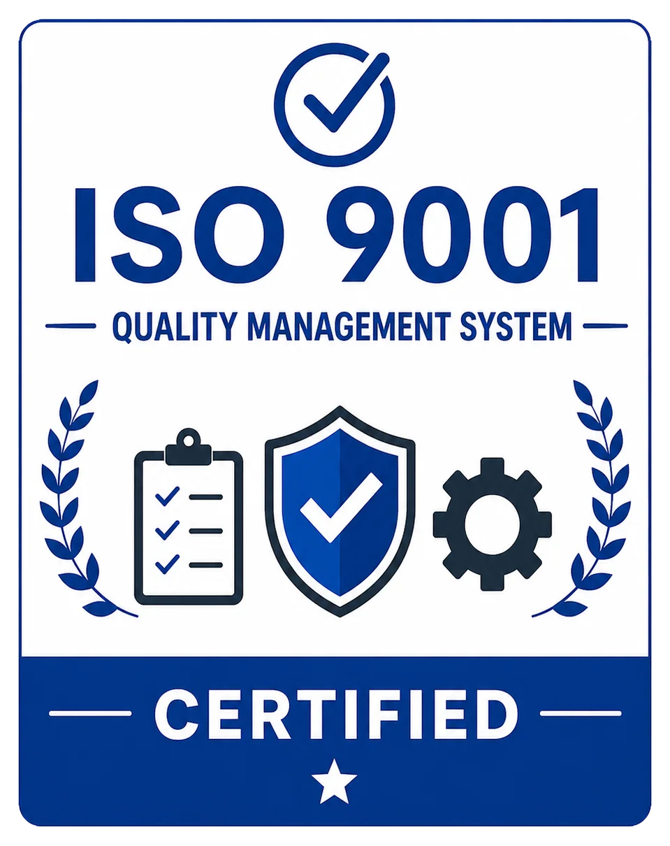 ISO 9001 Quality Management System Certified