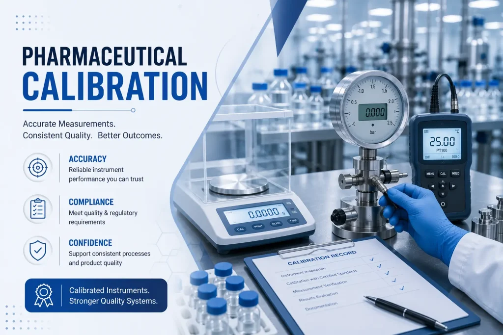 Pharmaceutical calibration of laboratory instruments for accurate measurements and quality compliance.