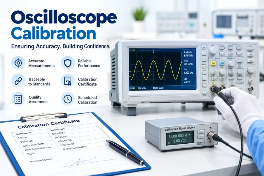 Oscilloscope calibration for accurate and traceable measurements